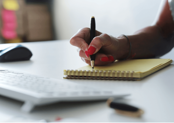 Strategic alignment person making list